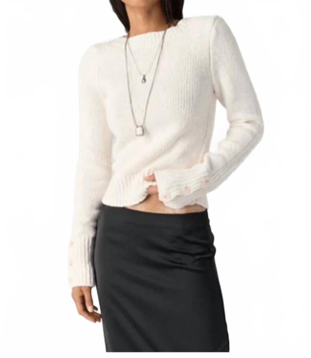 NEW FREE PEOPLE mila pullover sweater in sugar swizzle